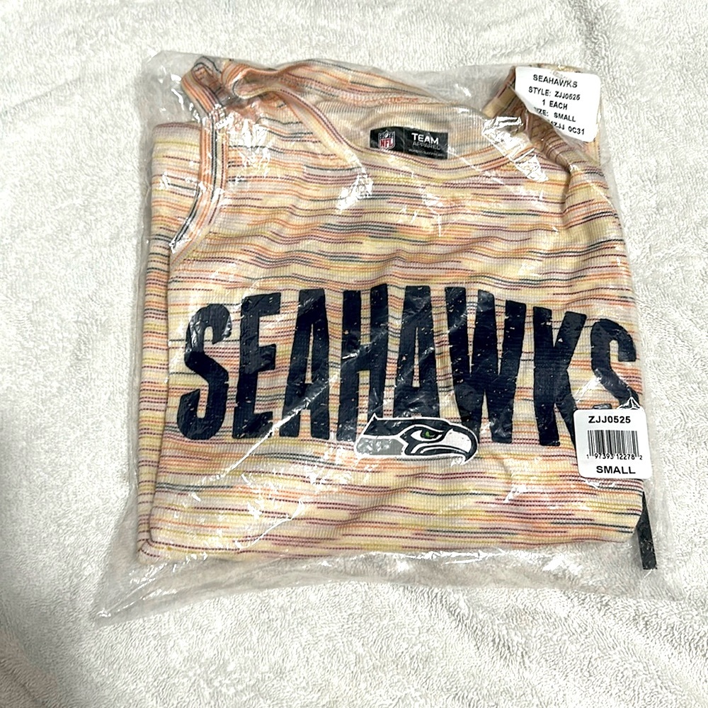Women's Seattle Seahawks Sunray Multicolor Tri-Blend Tank Top (NFL)